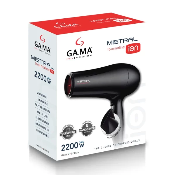 SECADOR DE PELO GAMA MISTRAL TOURMALINE ION - Imagen 3