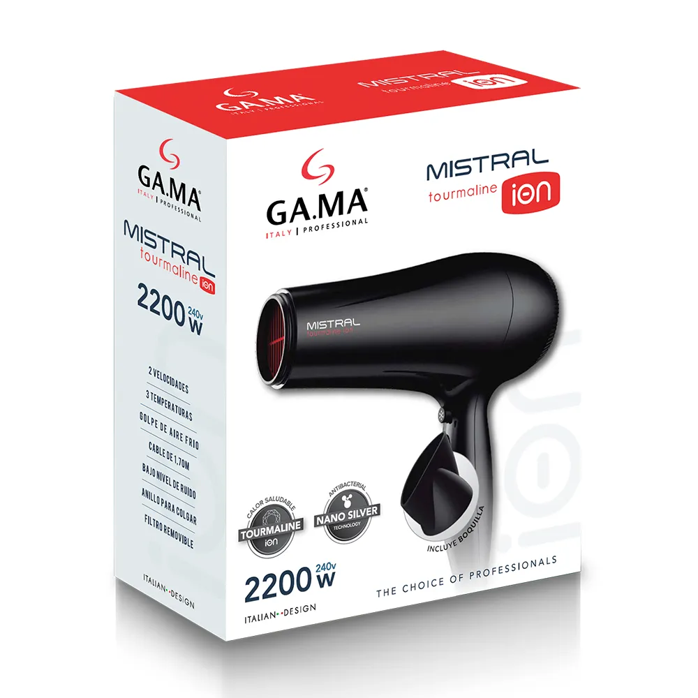 SECADOR DE PELO GAMA MISTRAL TOURMALINE ION - Imagen 3