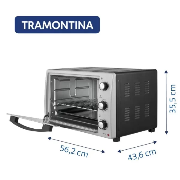 HORNO ELECTRICO TRAMONTINA 55/37 LTS SILVER PNH048335HE - Imagen 2