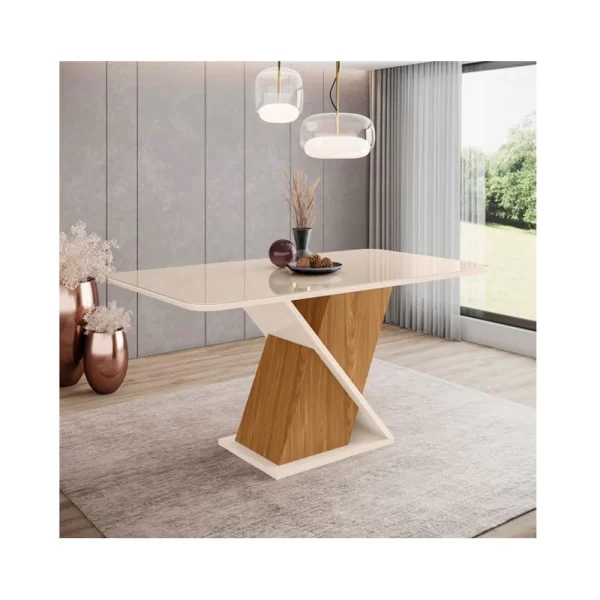 MESA COMEDOR HENN SOLUS 160X90 NATURE /WHITE SC-28-127 - Imagen 2