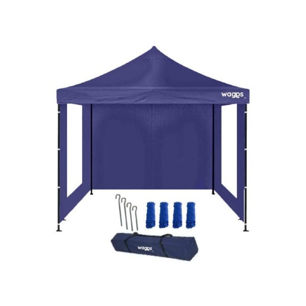 GAZEBO ARTICULADO WAGGS 3X3 REFORZADO AZUL CERRADO