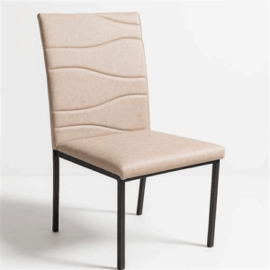 SILLA COMEDOR RIO  X 6  CAÑO NEGRO/BEIGE DONNET