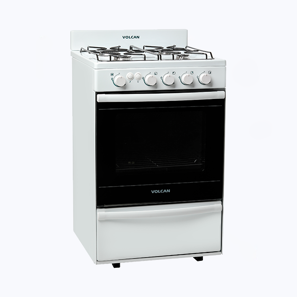 COCINA VOLCAN BLANCA 55 CM 87643 MULTIGAS C% LUZ Y ENCENDIDO - Imagen 2