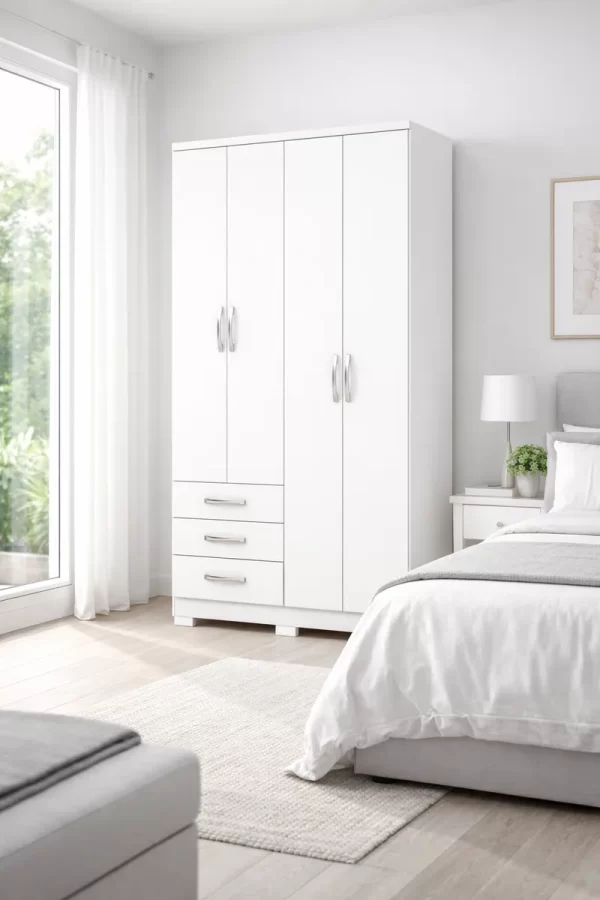 ROPERO HENN IMPOR CAJU 4PTA BLANCO DA-135-10 - Imagen 5