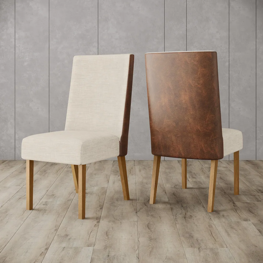 SILLA HENN ANNE X6 MOD 531 NATURE LINO IMPORTACION - Imagen 2