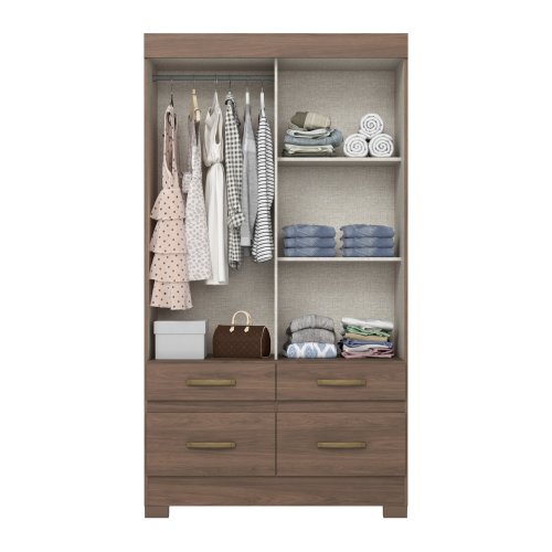 ROPERO HENN IMPOR 2 PTAS CORRED CASTAÑO / OFF WHITE B25-135 - Imagen 2