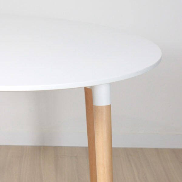 MESA COMEDOR NOA 1.40 SEMIOVAL /TAPA BLANCA DONNET - Imagen 3