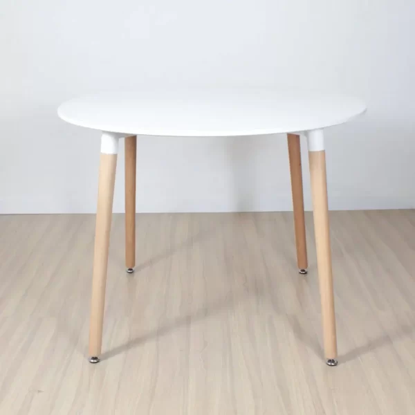 MESA COMEDOR NOA 1.40 SEMIOVAL /TAPA BLANCA DONNET - Imagen 2