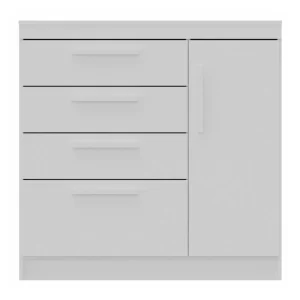 CHIFONIER COMODA LILLE 4 CAJ Y 1PTA BLANCO