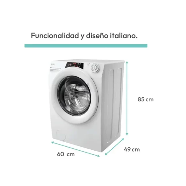 LAVARROPAS CANDY INVERTER  BLANCO RO1274DW 7 KG 1200RPM - Imagen 4