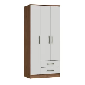 ROPERO DELOS MOSCU 3 PTAS MOD 4300 MACADEMIA/ BLANCO