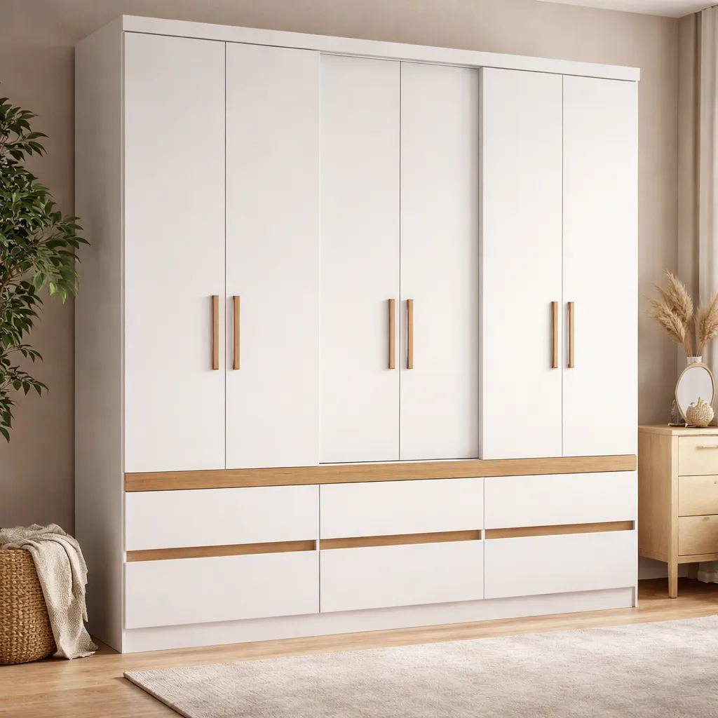 ROPERO 6 PTAS CRONOS DELOS 3268-ABL BLANCO